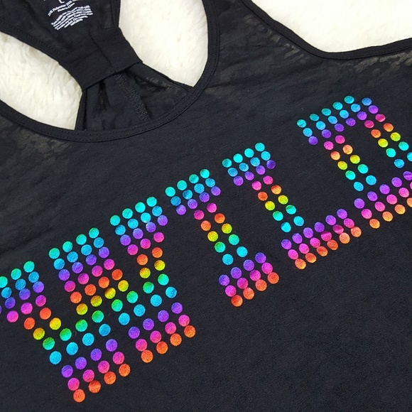 Jenni WILD Graphic Burnout Tank Top Sz Large - Picture 2 of 8